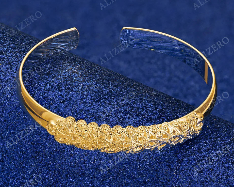 DANA 18K Gold Peacock Bangles Bracelets