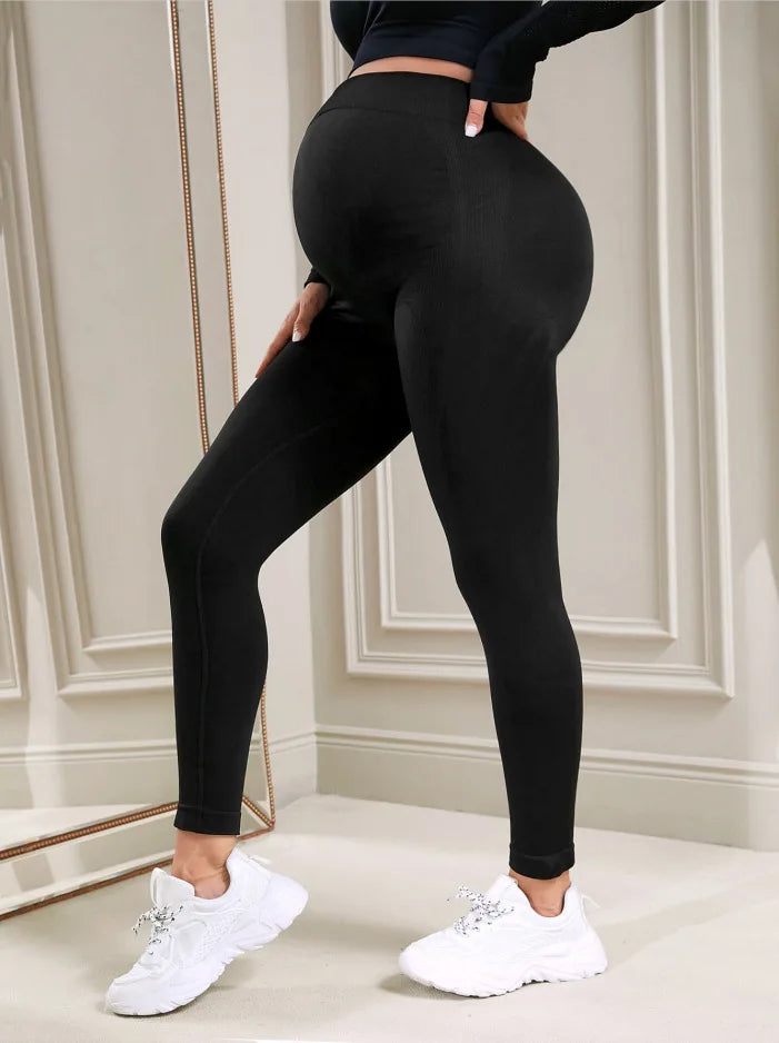 Elastic High Waist Maternity Leggings Skinny For Pregnant