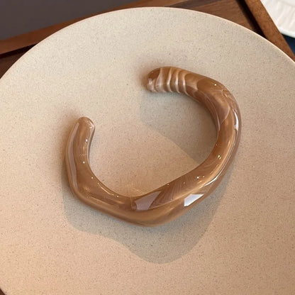 Acrylic Cuff Geometric Open Bracelet