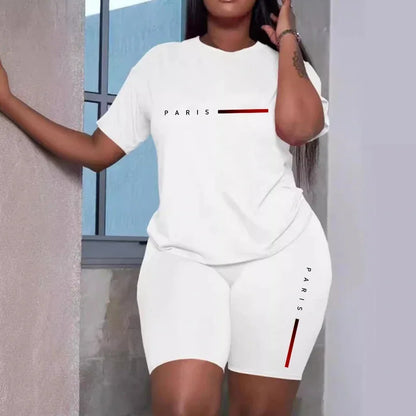 Tracksuit Casual O-Neck Short Sleeve Sports T-Shirts