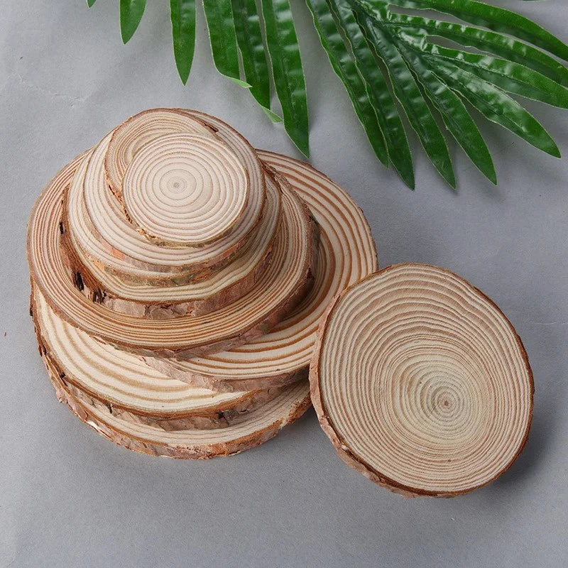 Natural Round Wood Coasters Cup Pad Mug Mat