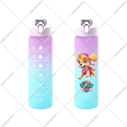 750ML PAW Patrols Gradient Color Water Cup Cartoon Print Drinking Bottle
