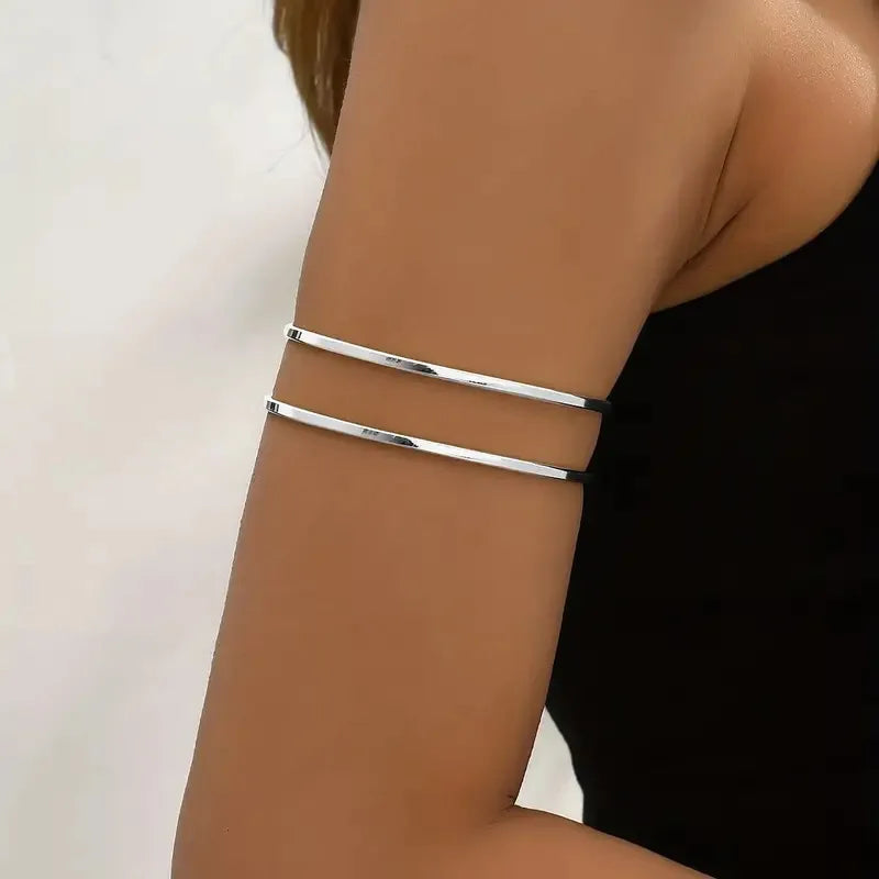 Upper Opening Arm Geometric Bracelet