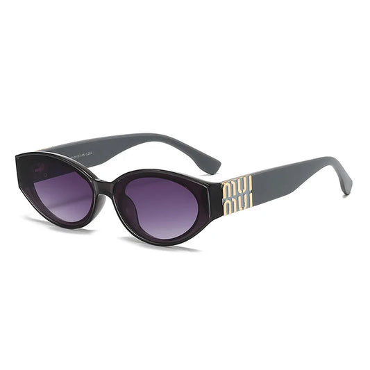 Glamour Oval Minimalist Unisex Sunglasses