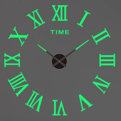 Large Wall Clock 3D DIY Quartz Acrylic Mirror Stickers Clocks