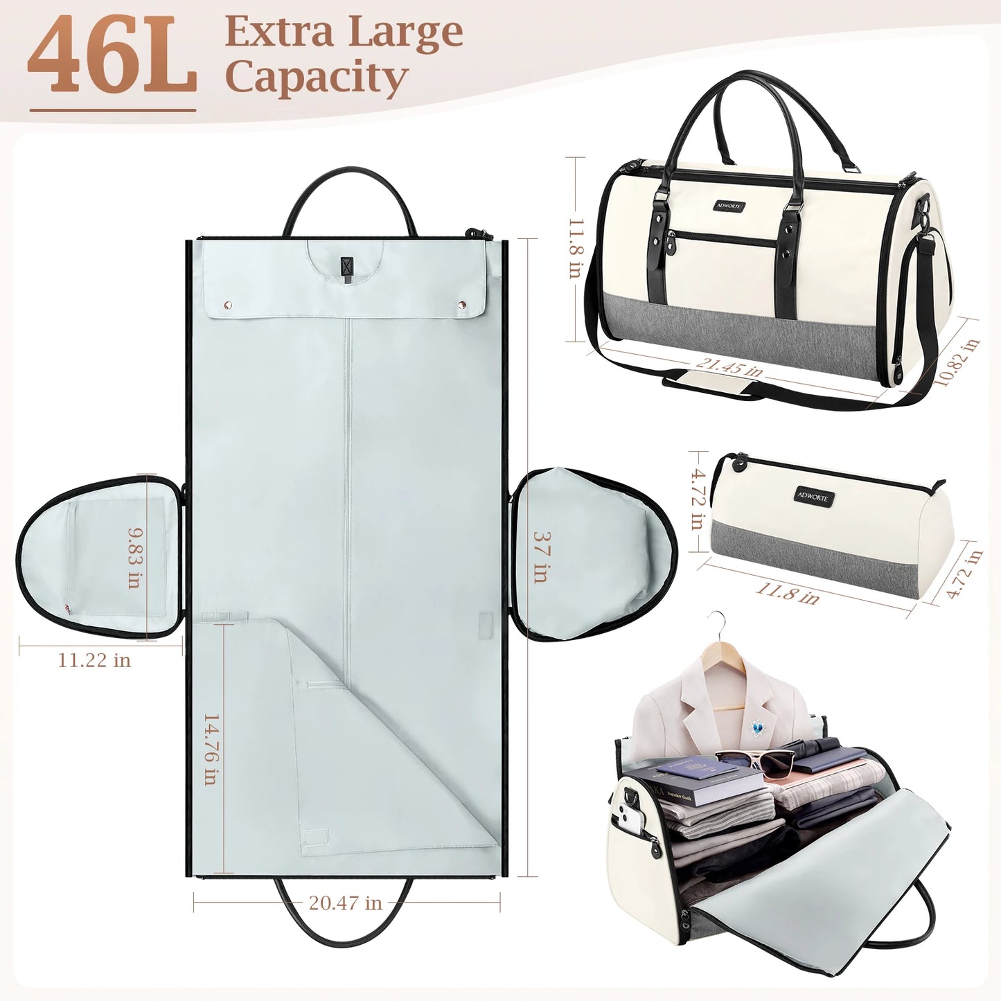 Travel Garment Garment Duffel Bags