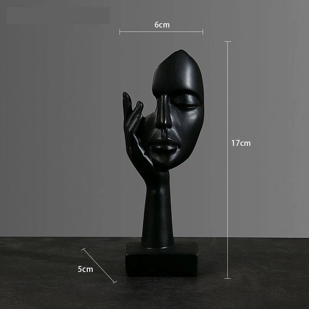 Resin Abstract Mask Statues Decor Gift