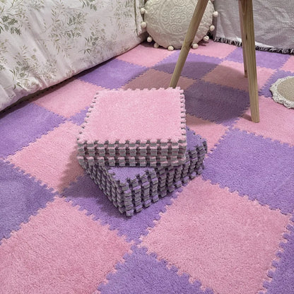 Soft Plush Warm Carpet Baby Play EVA Foam Floor Game Mat