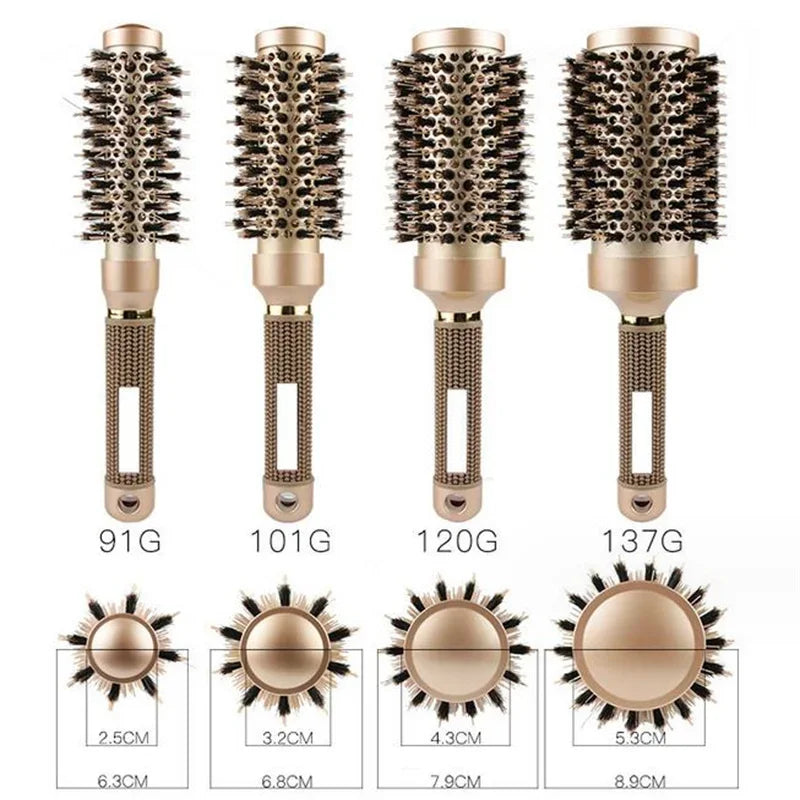 4PCS Round Hairdressing Curling Hair Brushes