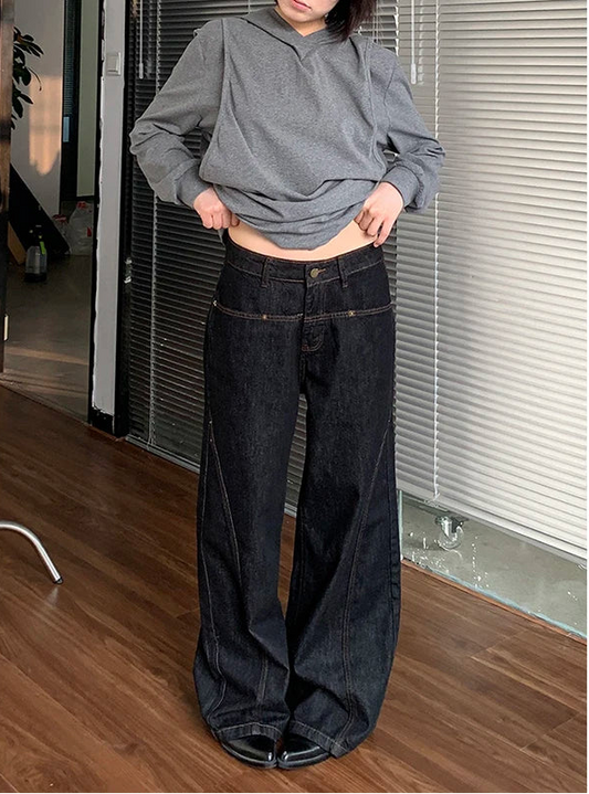 High Waist Straight Baggy Wide Leg Jeans Pants