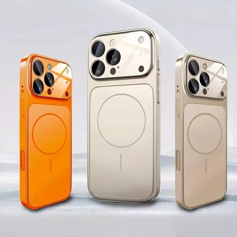 Original Nano Frosted Glass For Magsafe Wireless Charging Phone Case For iPhone  Magnetic Cover