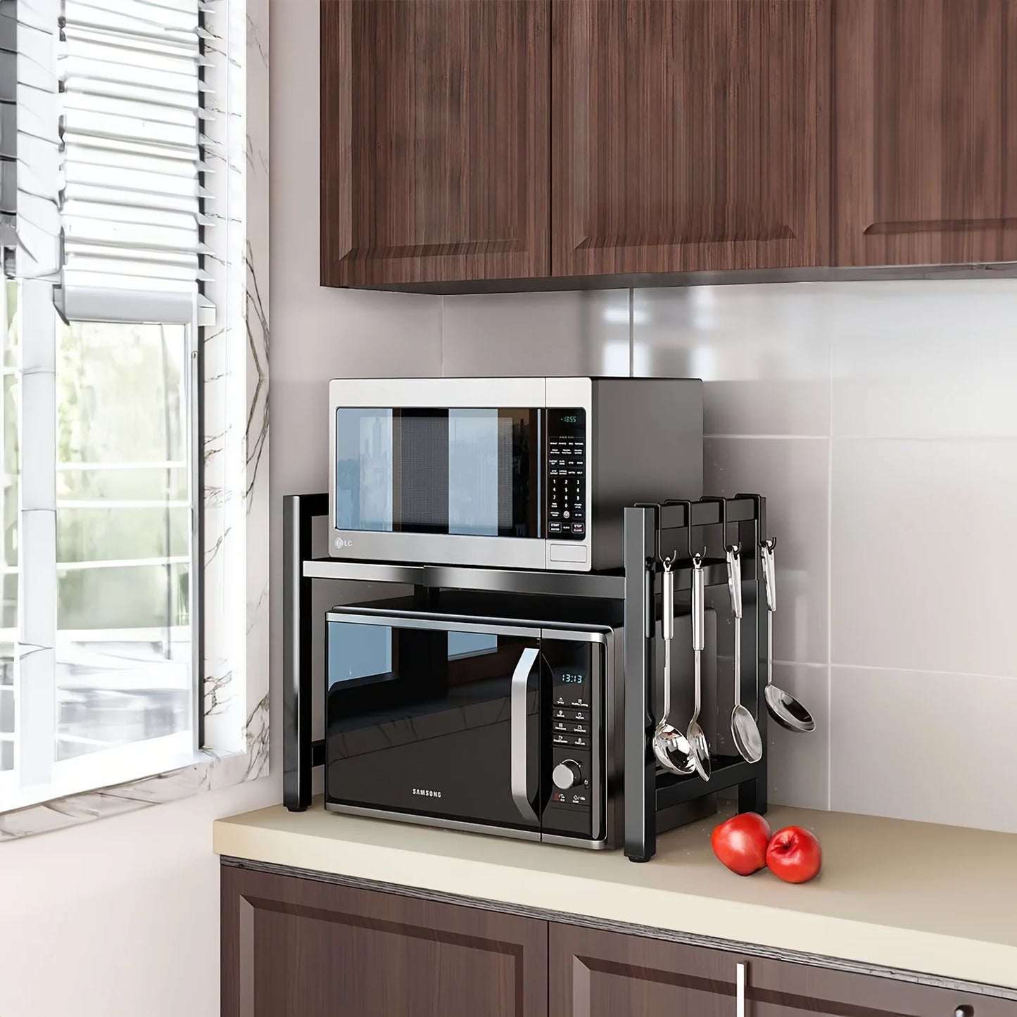 Expandable Microwave Shelf Microwave Holder