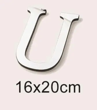 20cm Big Size 3D English Letters Acrylic Mirror