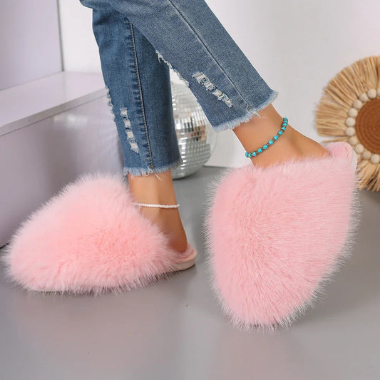 Fur Fluffy Cute Luxury Anti Slip Slippers