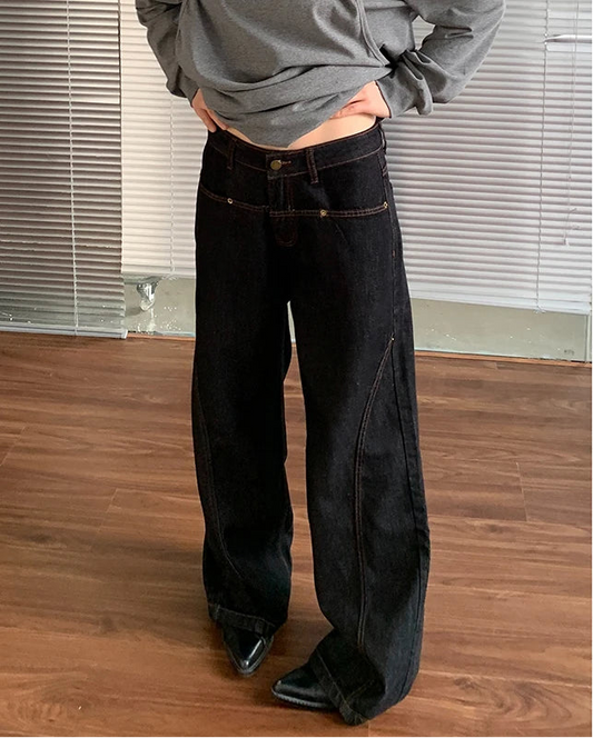 High Waist Straight Baggy Wide Leg Jeans Pants