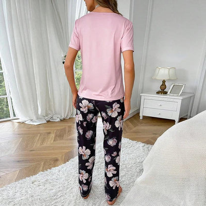 Cartoon Print Pajama Sleepwear Set