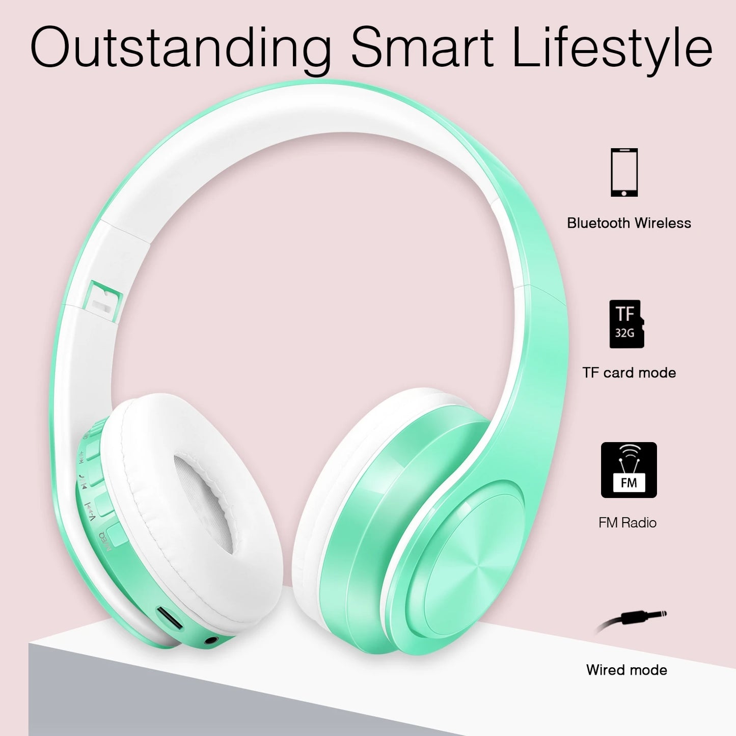 Refleshing Macaron Stereo Headset Bluetooth Earphone Headphone Wireless Handsfree