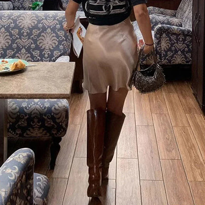 High Waist Vogue Mini A Line Skirts