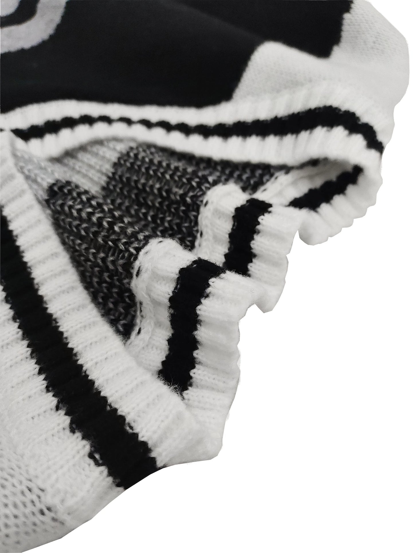 Loose V Neck Geometric Sweater