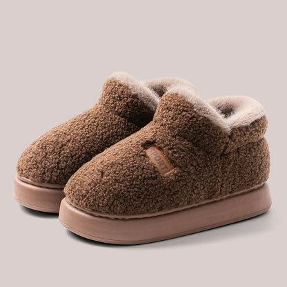 Platform Plush Winter Warm Fluffy Fuzzy Snow Indoor Boots