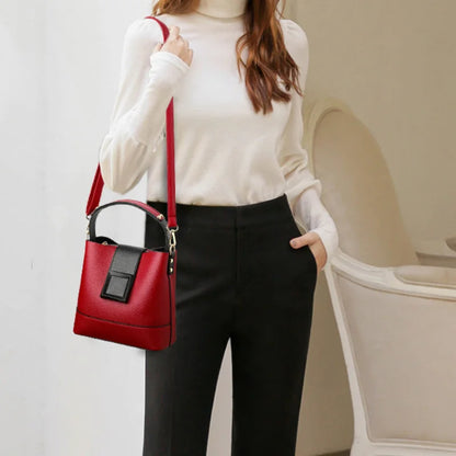 Leather Bucket Shoulder Strap Shoulder Crossbody Bags