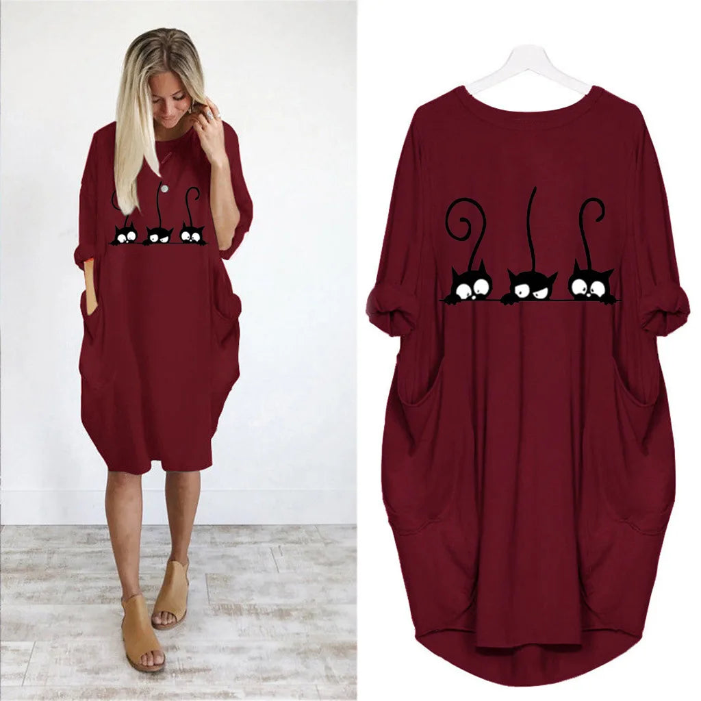 Long Sleeved Plus Size Dress