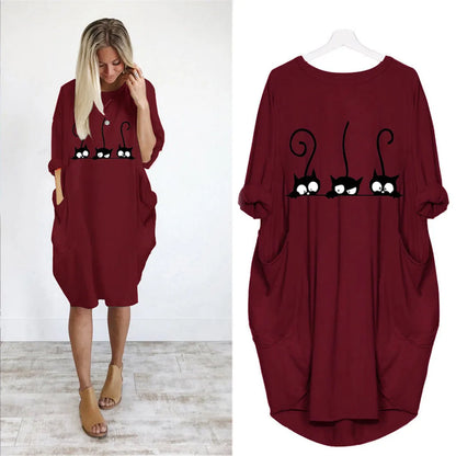 Long Sleeved Plus Size Dress