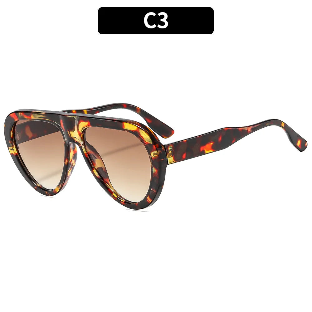 Vintage Oversized Oval Sexy Sunglasses