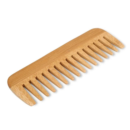 Natural Bamboo Wide Toothed Hair Brush