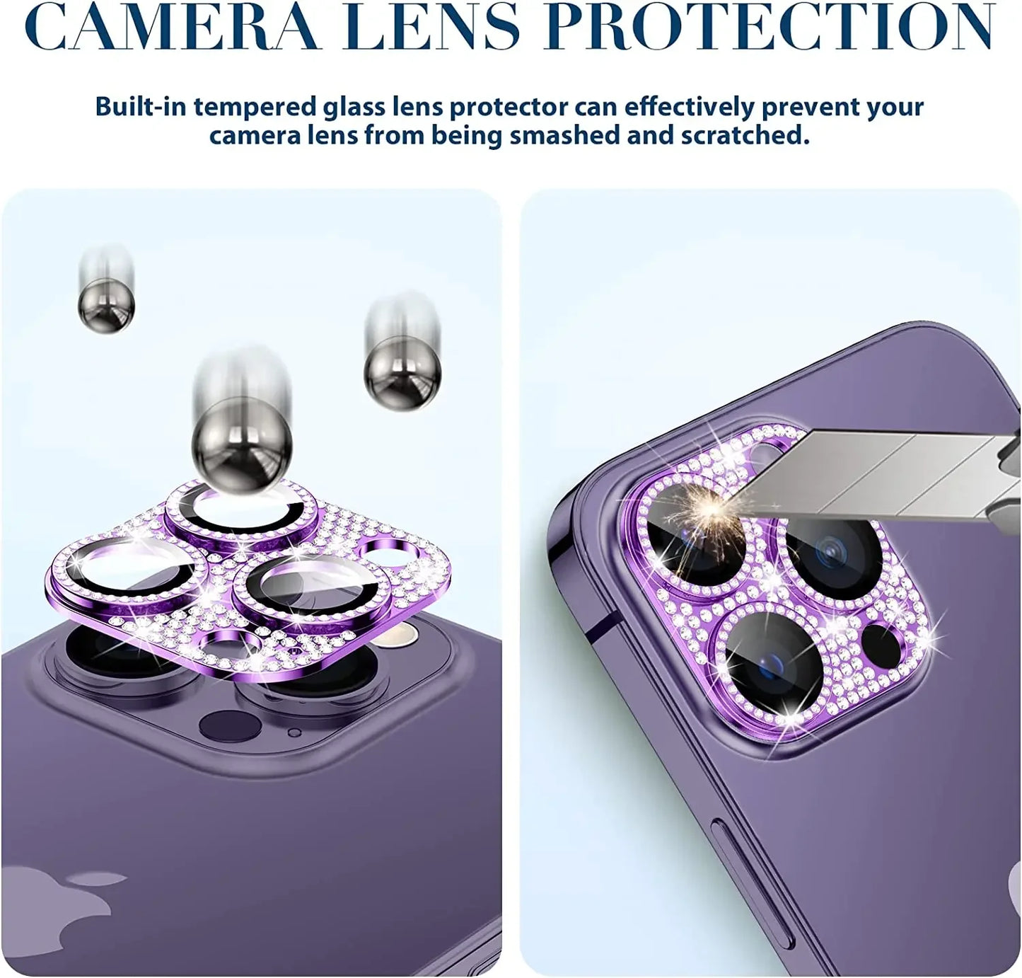 Diamond Camera Lens Protector Metal Lens Protection For IPhone