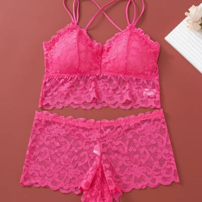 Lace Transparent Ultra-thin Bralette Lingerie Set