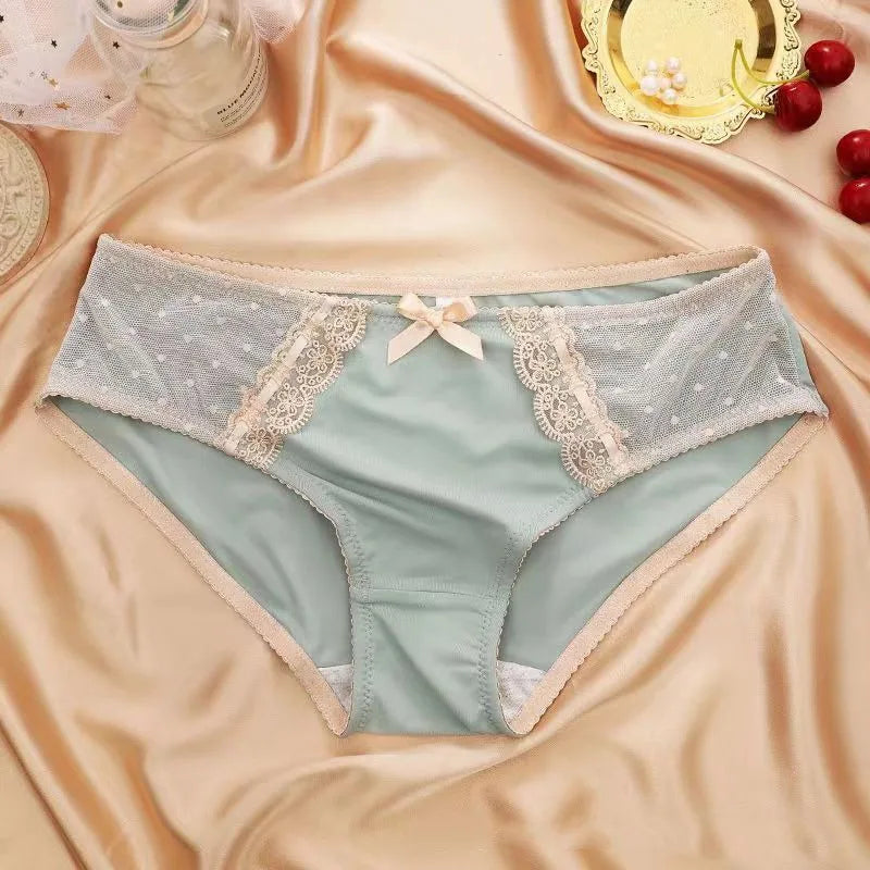 Milk Silk Low Waist Seamless Soft Panties Cute Lovely Sweety Princess Underwear