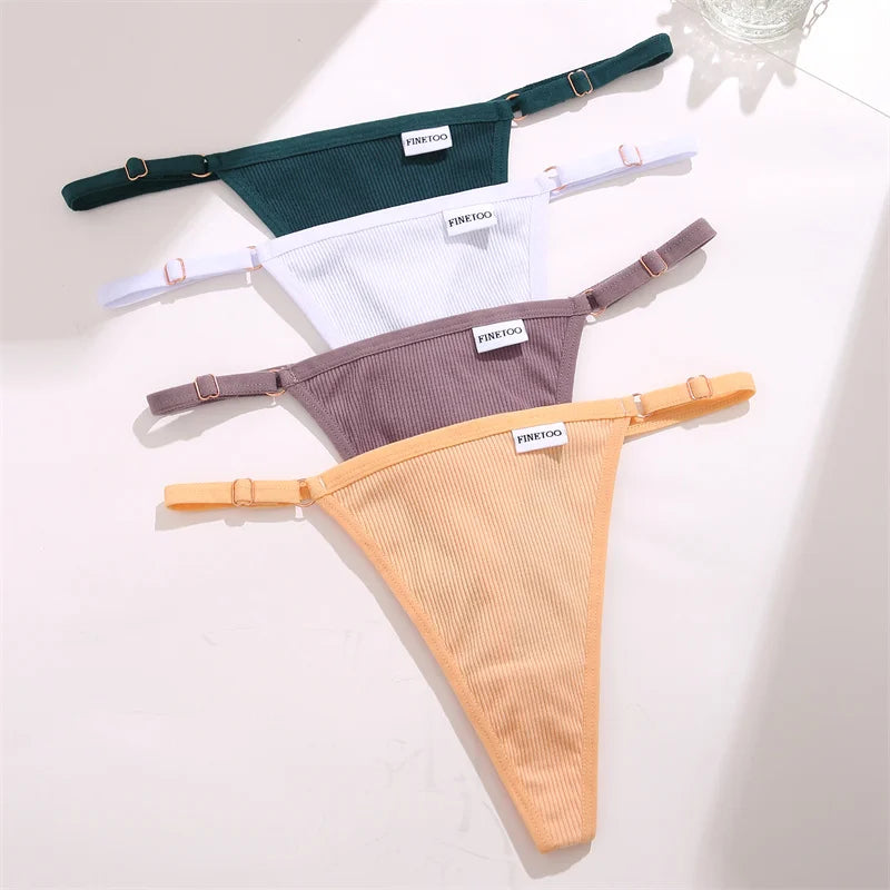 Cotton Thongs Adjustable Waist Sexy G-String Seamless Intimate Lingerie S-XL