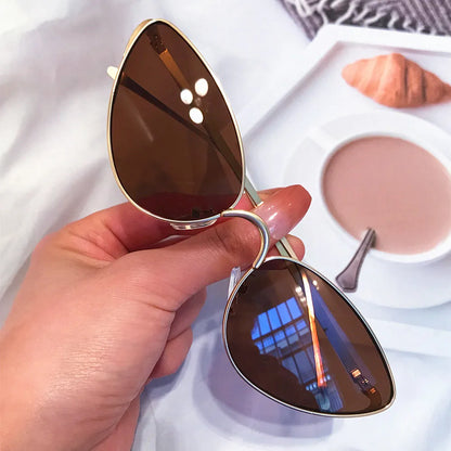 Alloy Triangle Cat Eye Y2K Sexy Outdoor Sun Glasses