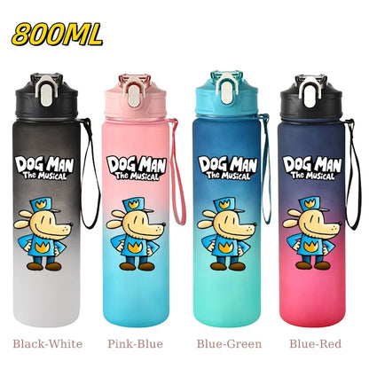 800ML Anime Dog Man Sports Water Boys Girls Bottle