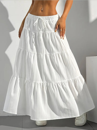 Half-length with straps patchwork large-flared dresses