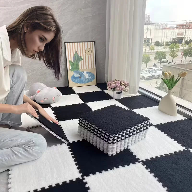 Soft Plush Foam Puzzle Mat Carpet Floor Rug Baby Play Mat
