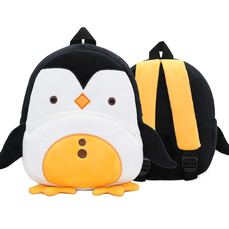 Cartoon cute plush animal backpack school