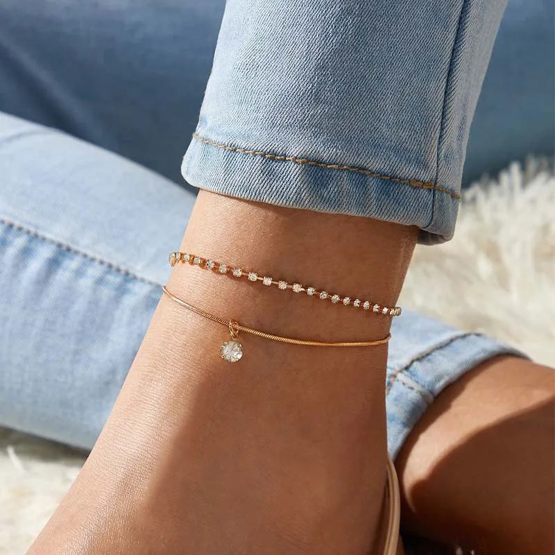 Modyle Rhinestone Chain  Bracelet