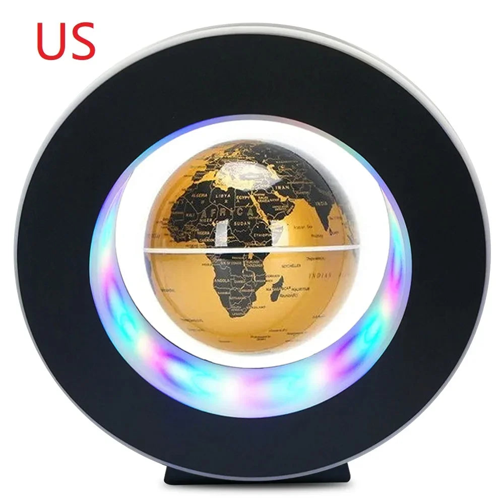 Magnetic levitation ball LED rotating earth floating light