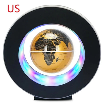Magnetic levitation ball LED rotating earth floating light