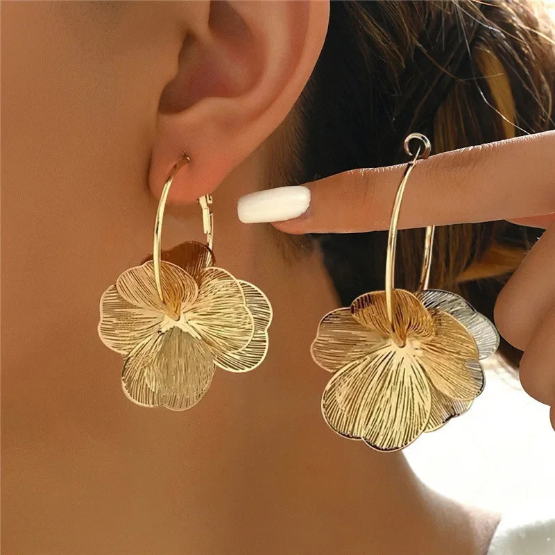 Stainless Steel Double-Layer Hoop Earrings