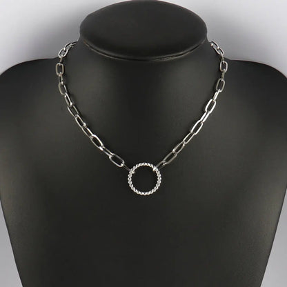316L Stainless Steel Choker Heart Clavicle Chain Necklaces