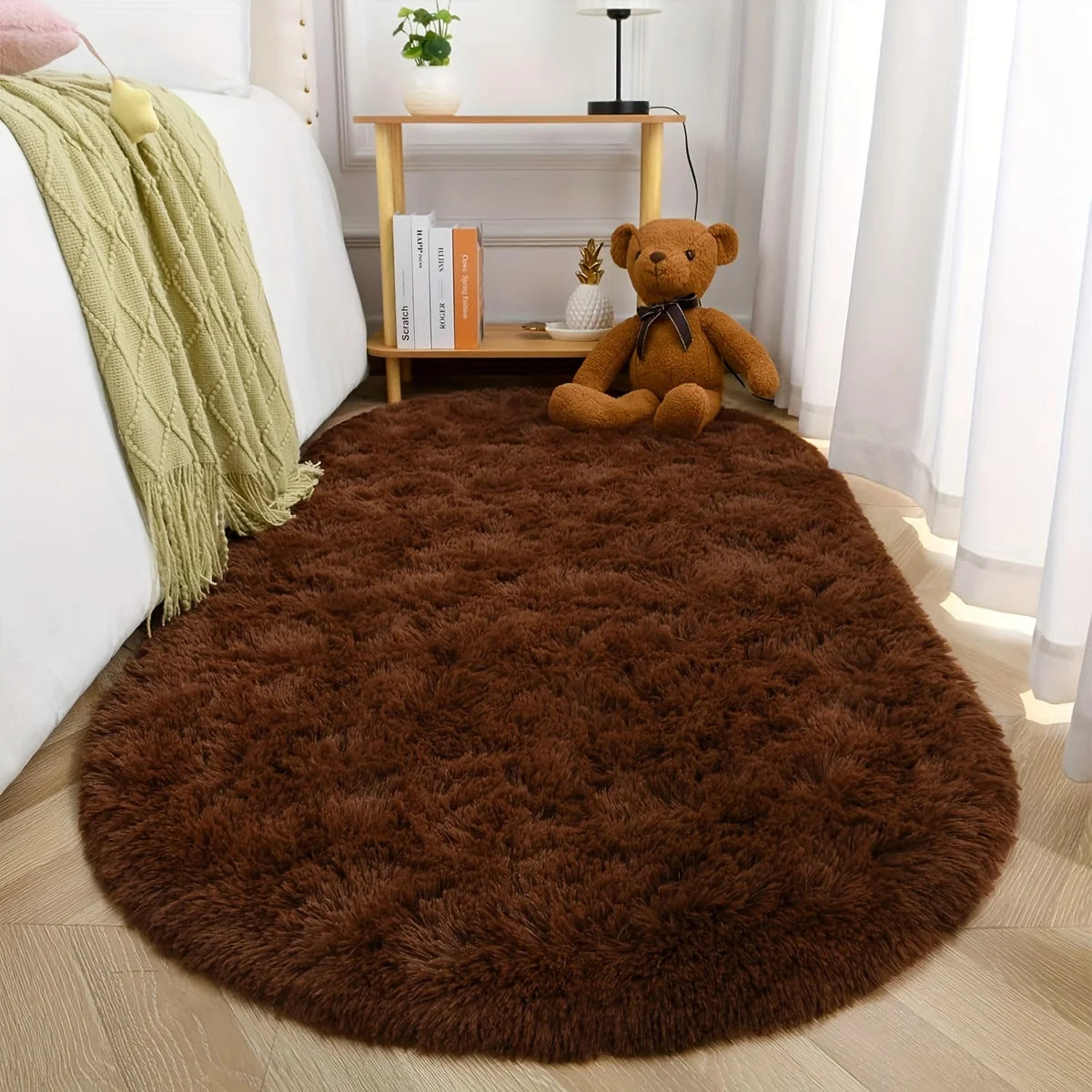 Dense Silk Long Hair Soft Floor Mat Carpet