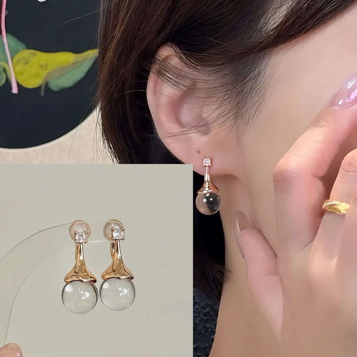 925 Sterling Silver Vintage Tassel Ball Earrings