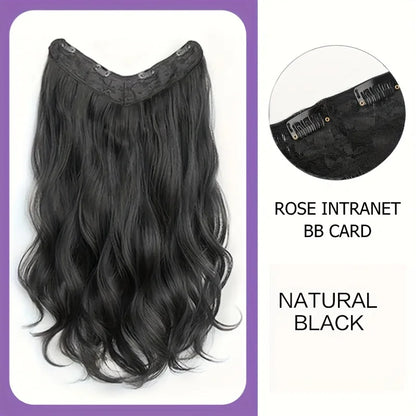 Synthetic Long Wavy U-shaped Clip In Hair Extensions 16Inch/20Inch/24inch
