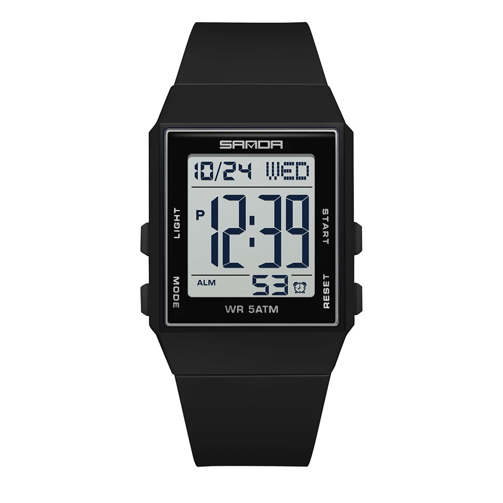 Sports Silicone Strap 3ATM Waterproof Time Display Digital Watch