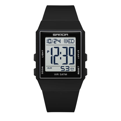Sports Silicone Strap 3ATM Waterproof Time Display Digital Watch