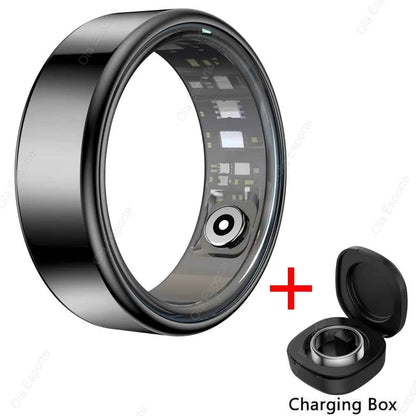Heart Rate Blood Oxygen and Sleep Monitor IP68 & 5ATM Waterproof, Multi-sport Ring