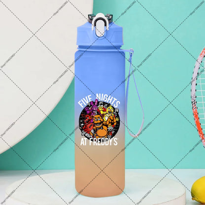 750ml FNAF Water Bottle with Straw Five Nights At Freddys Cartoon Anime